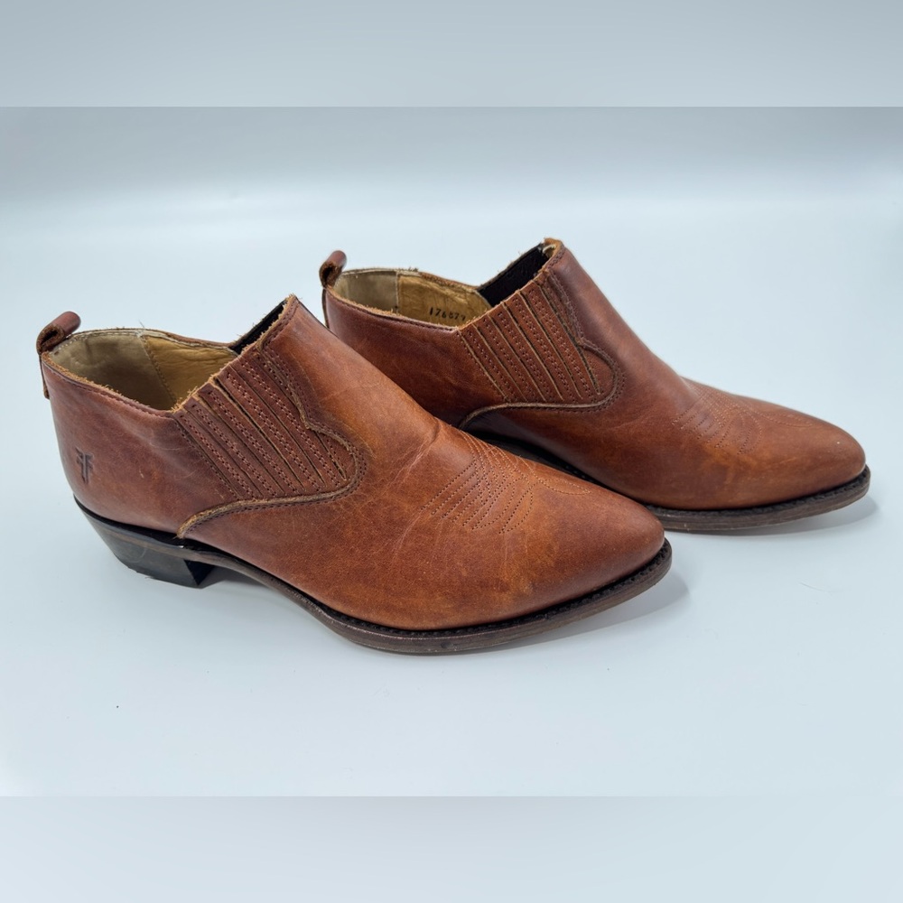 Frye Billie Shortie Size 8.5B Brown Leather Boots